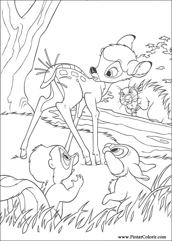 Pintar e Colorir Bambi 2 - Desenho 046
