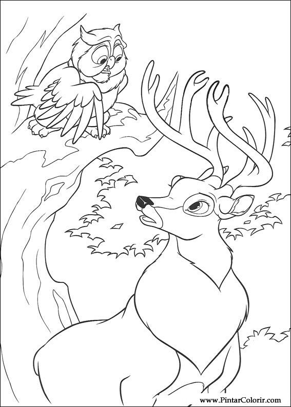 Pintar e Colorir Bambi 2 - Desenho 049
