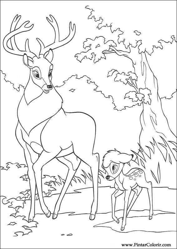 Pintar e Colorir Bambi 2 - Desenho 053