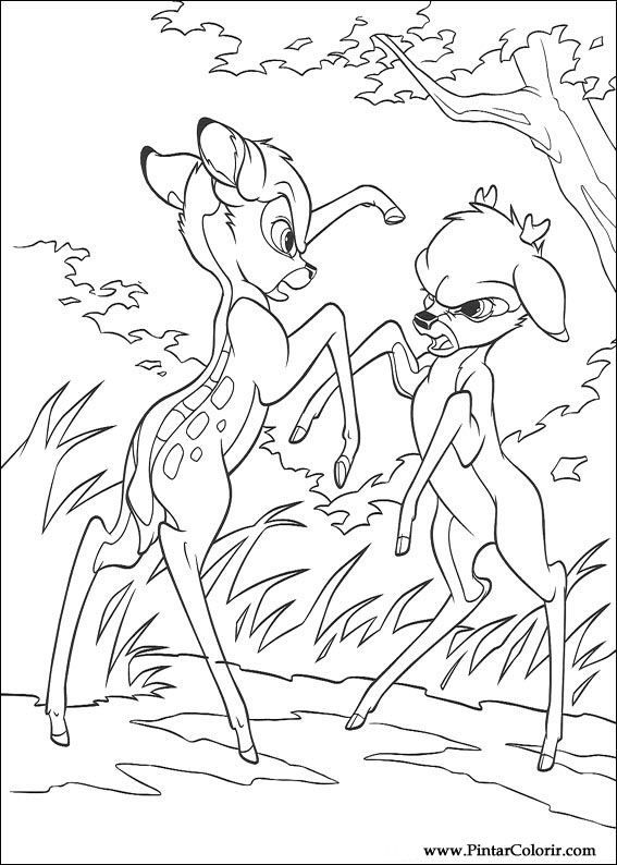 Pintar e Colorir Bambi 2 - Desenho 055