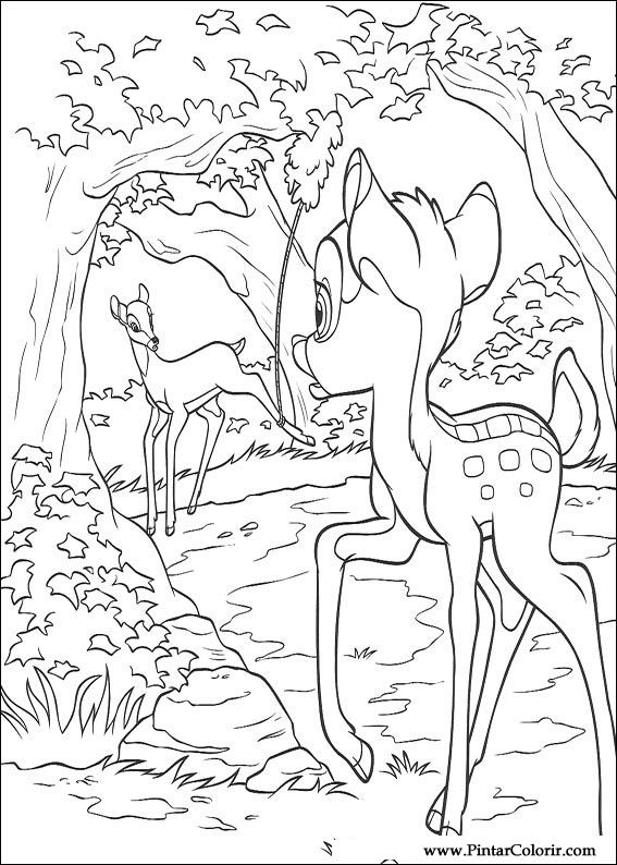 Pintar e Colorir Bambi 2 - Desenho 058