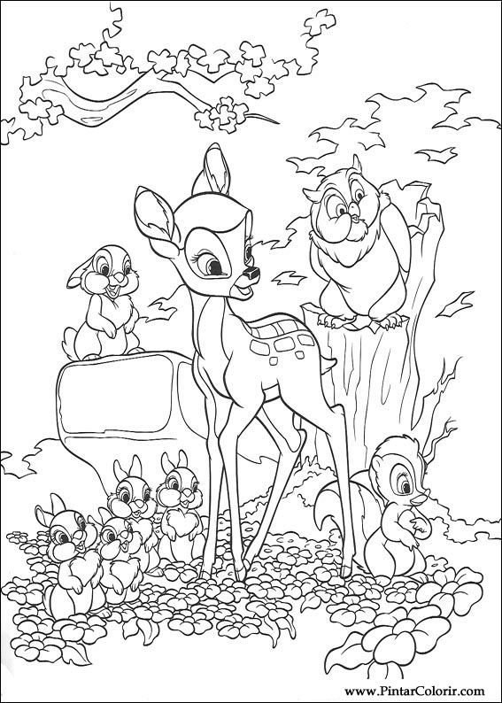 Pintar e Colorir Bambi 2 - Desenho 063
