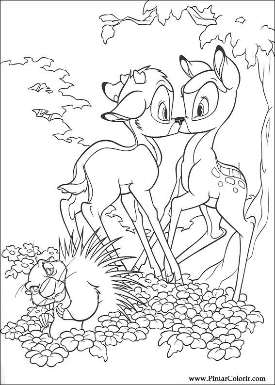 Pintar e Colorir Bambi 2 - Desenho 064