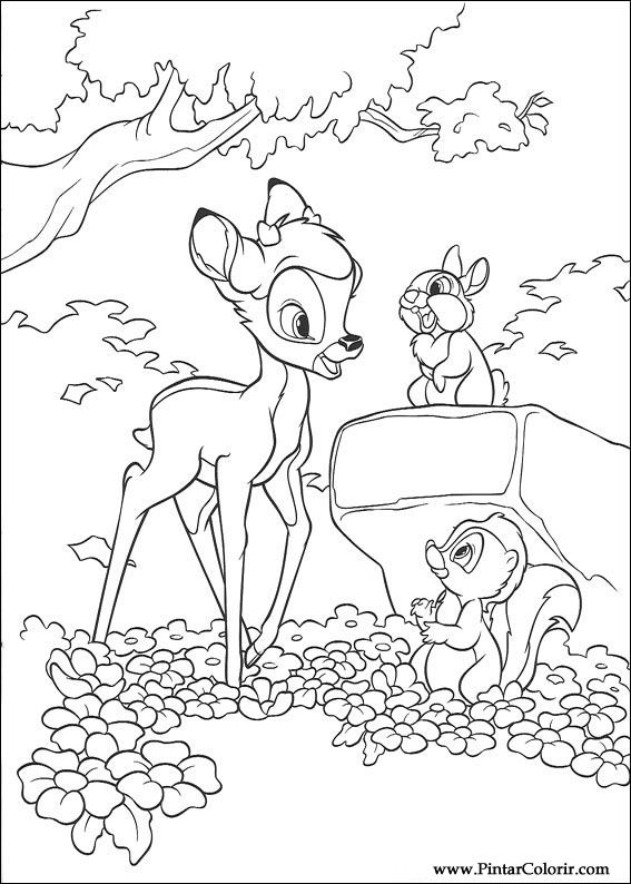 Pintar e Colorir Bambi 2 - Desenho 066