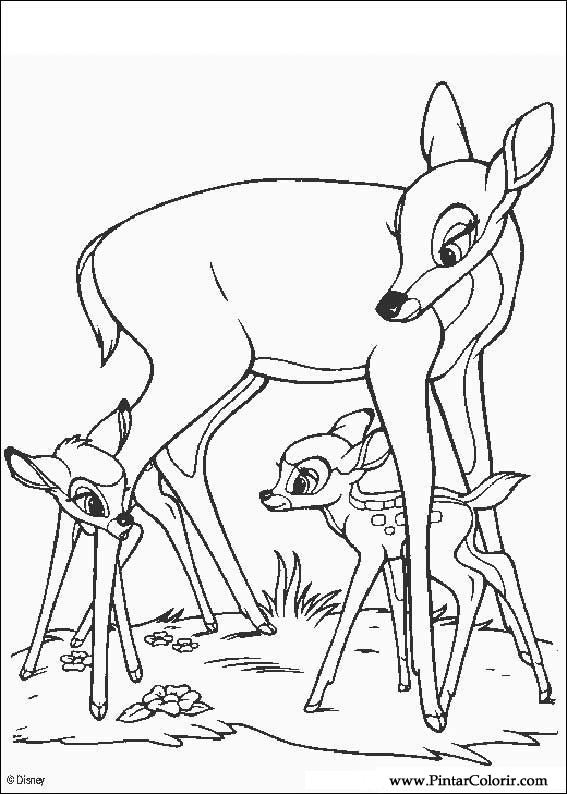 Pintar e Colorir Bambi - Desenho 008