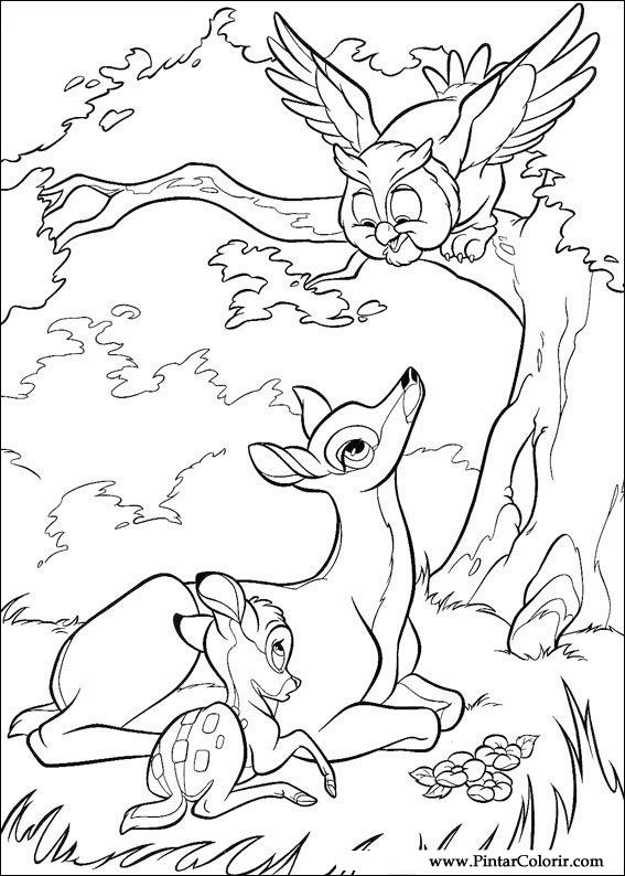 Pintar e Colorir Bambi - Desenho 014