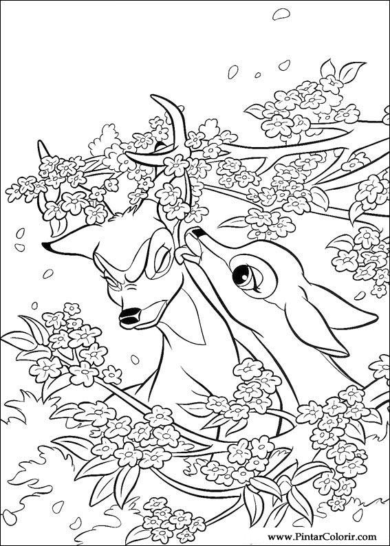 Pintar e Colorir Bambi - Desenho 025