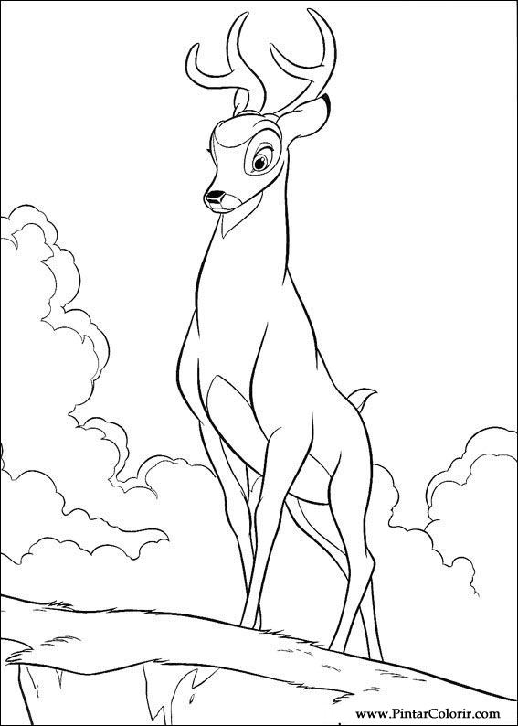 Pintar e Colorir Bambi - Desenho 029