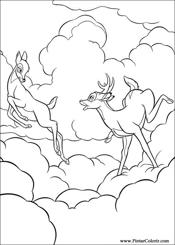 Pintar e Colorir Bambi - Desenho 034