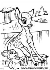 Pintar e Colorir Bambi - Desenho 002