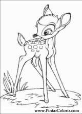 Pintar e Colorir Bambi - Desenho 004