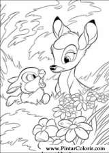 Pintar e Colorir Bambi - Desenho 028