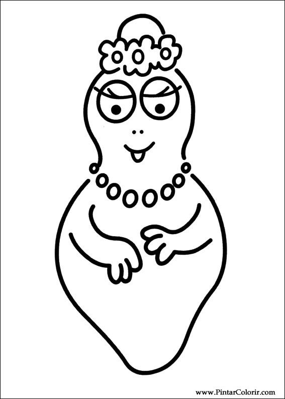 Pintar e Colorir Barbapapa - Desenho 020