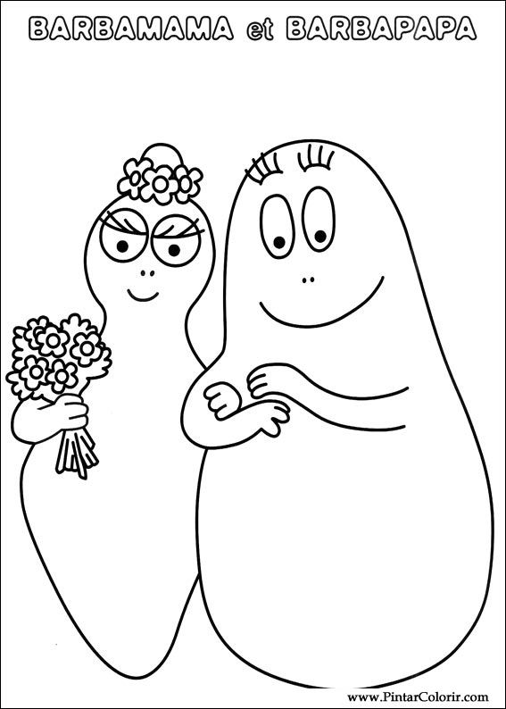 Pintar e Colorir Barbapapa - Desenho 027