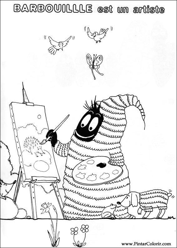 Pintar e Colorir Barbapapa - Desenho 036