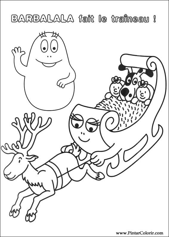 Pintar e Colorir Barbapapa - Desenho 046