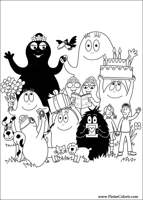 Pintar e Colorir Barbapapa - Desenho 052