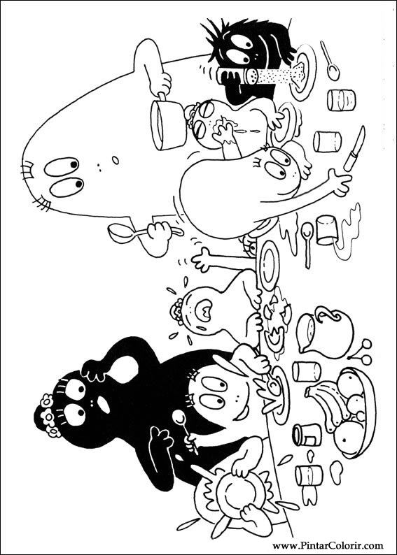 Pintar e Colorir Barbapapa - Desenho 057