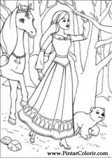 Pintar e Colorir Barbie Pegaso Magico - Desenho 011