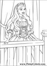 Pintar e Colorir Barbie Princesa - Desenho 006