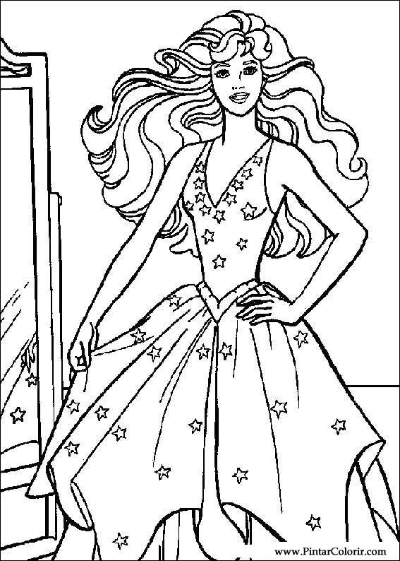 Jogos da Barbie para colorir e pintar