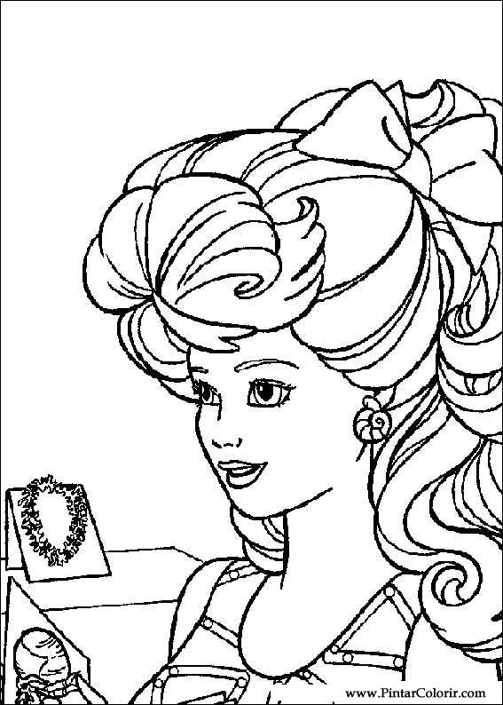 Pintar e Colorir Barbie - Desenho 027