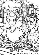 Pintar e Colorir Barbie - Desenho 012