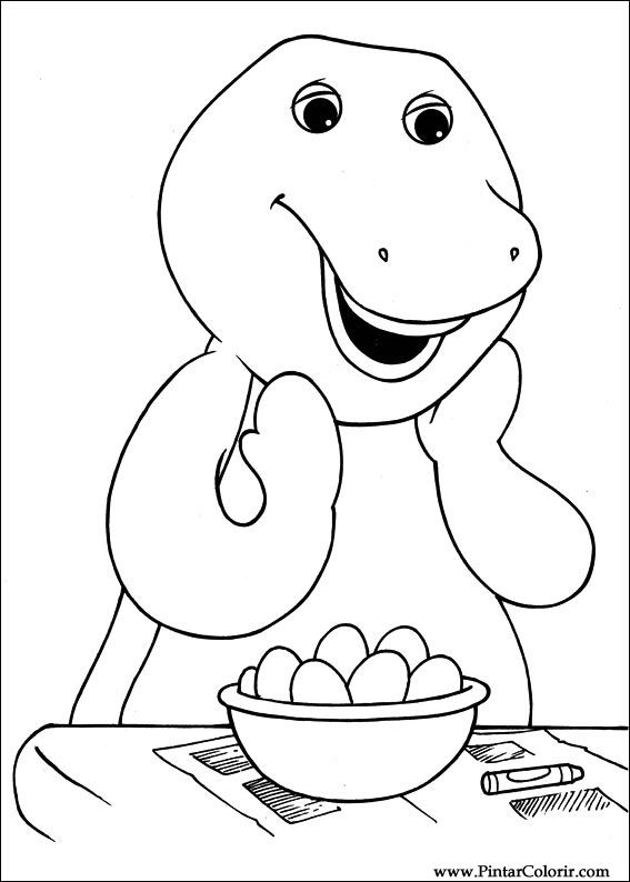 Pintar e Colorir Barney - Desenho 010