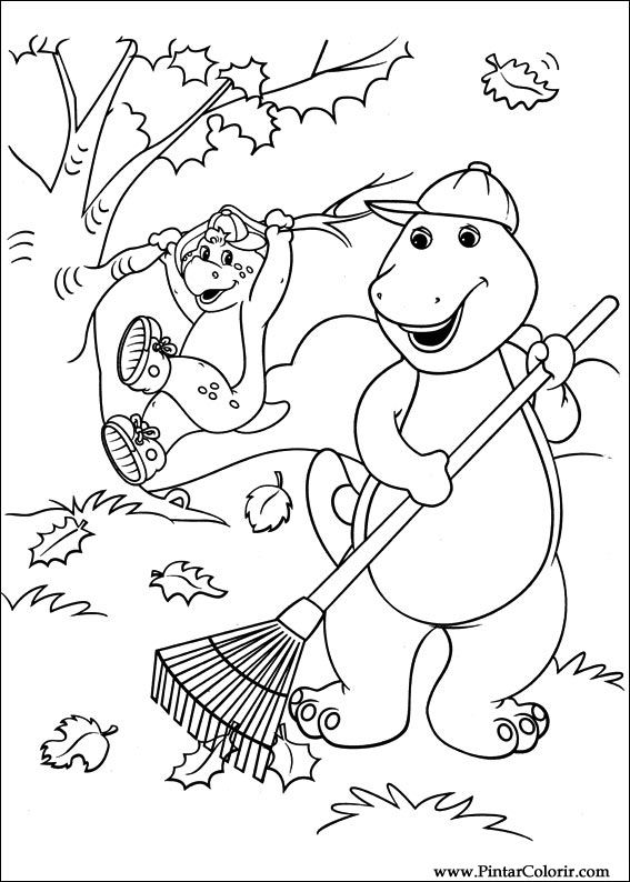 Drawing Barney and friends 41015 Cartoons  Printable coloring pages