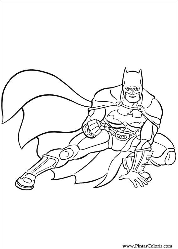 Pintar e Colorir Batman - Desenho 001