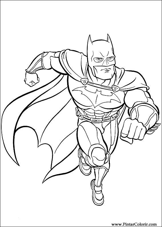 Drawings To Paint & Colour Batman - Print Design 004