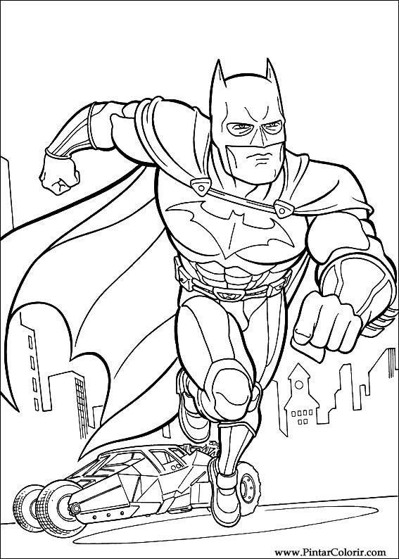 Pintar e Colorir Batman - Desenho 012