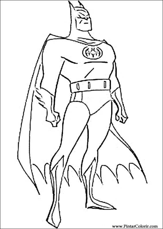 Dibujos para pintar y Color Batman - Diseño de impresión 054