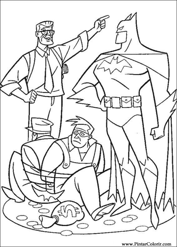 Drawings To Paint & Colour Batman - Print Design 055