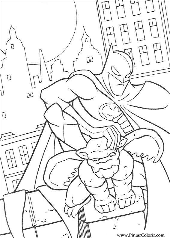 Pintar e Colorir Batman - Desenho 074