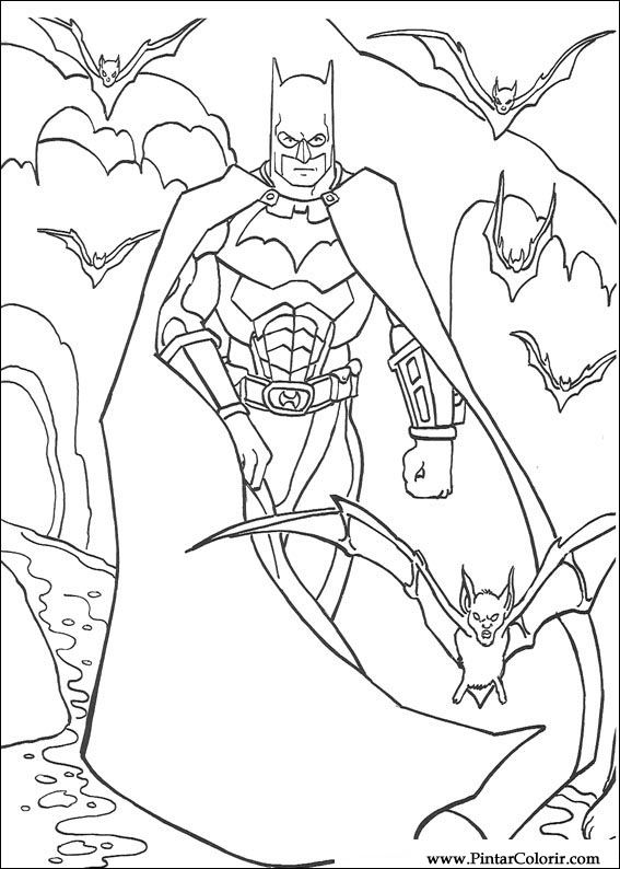 Pintar e Colorir Batman - Desenho 097