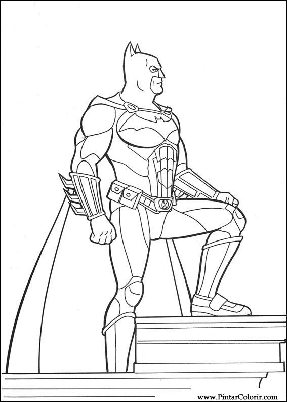 Drawings To Paint & Colour Batman - Print Design 105