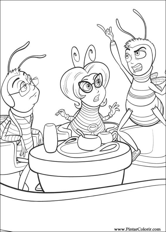 Pintar e Colorir Bee Movie - Desenho 015