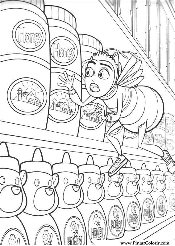 Pintar e Colorir Bee Movie - Desenho 016