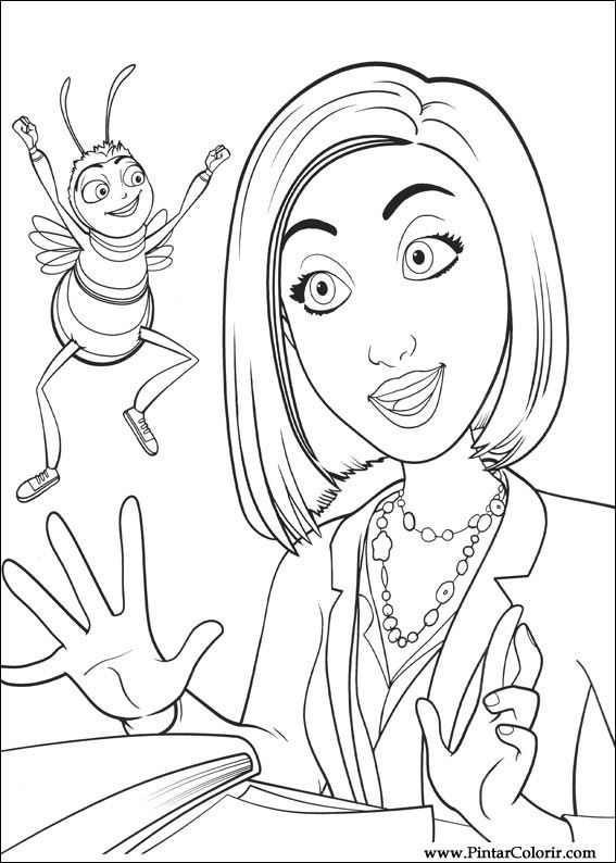 Pintar e Colorir Bee Movie - Desenho 028