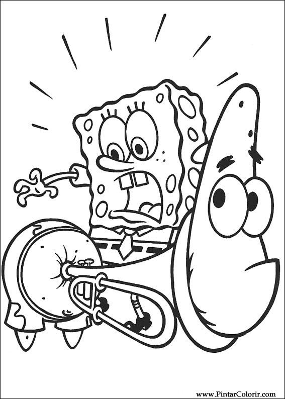 Pintar e Colorir Bob Esponja - Desenho 029