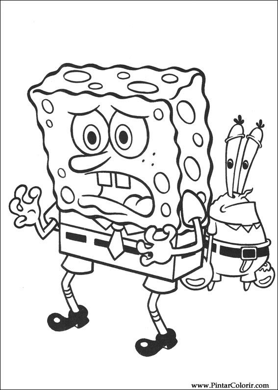 Pintar e Colorir Bob Esponja - Desenho 039