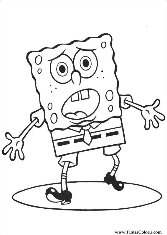 Pintar e Colorir Bob Esponja - Desenho 040