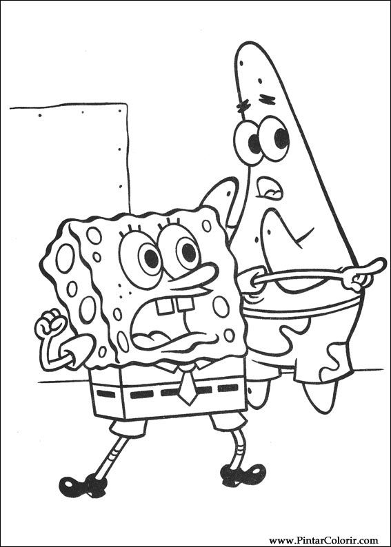 Pintar e Colorir Bob Esponja - Desenho 041