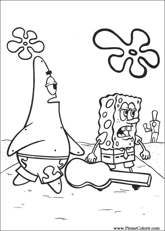 Pintar e Colorir Bob Esponja - Desenho 045