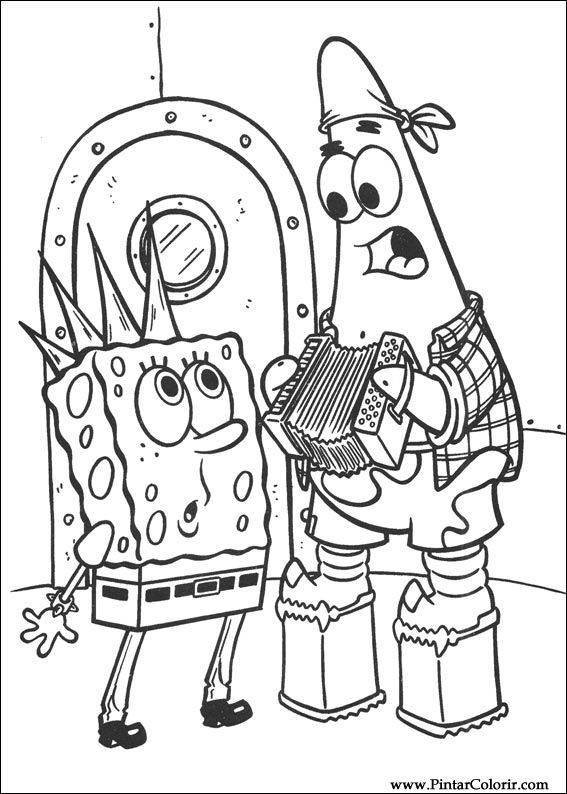 Pintar e Colorir Bob Esponja - Desenho 052