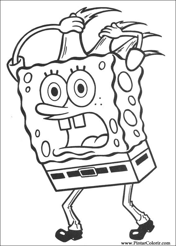 Pintar e Colorir Bob Esponja - Desenho 053