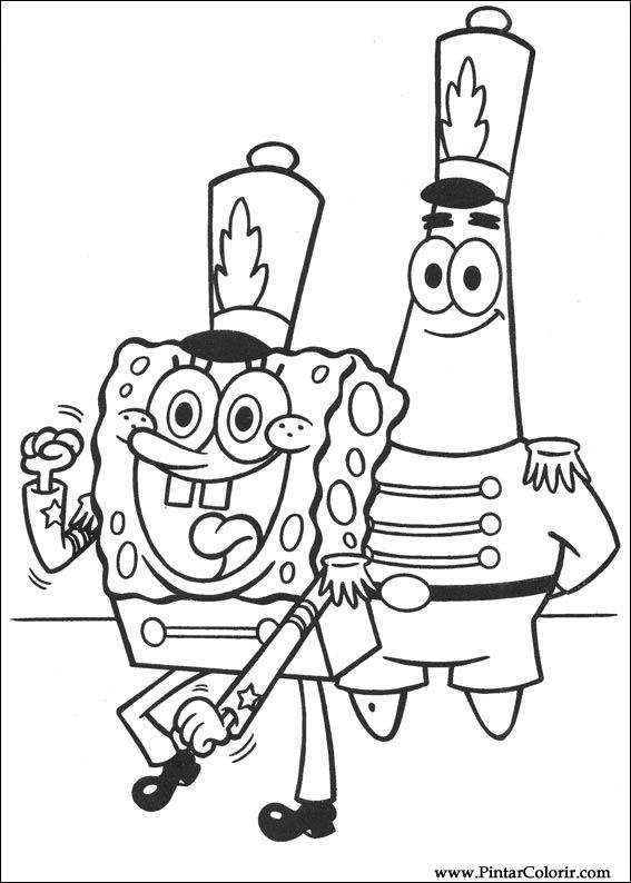 Pintar e Colorir Bob Esponja - Desenho 057