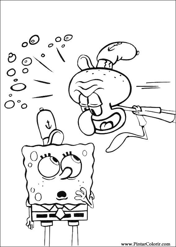 Pintar e Colorir Bob Esponja - Desenho 064