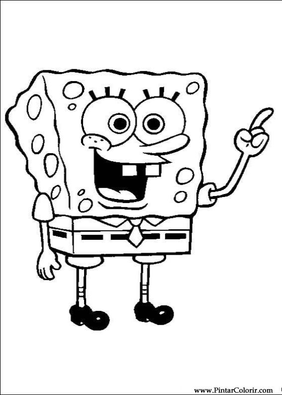 Pintar e Colorir Bob Esponja - Desenho 080